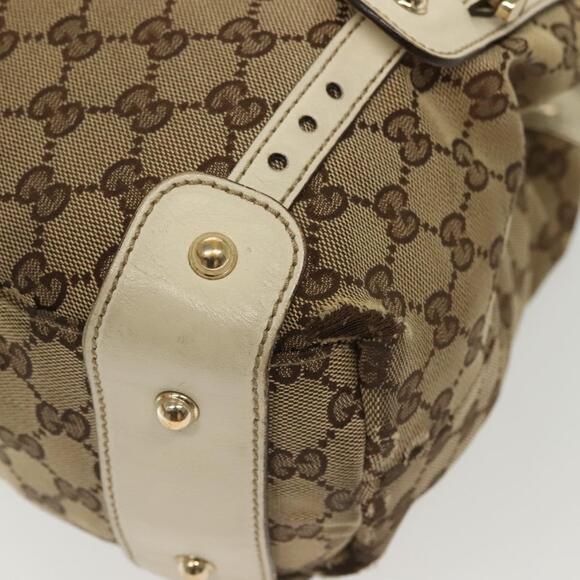 GUCCI GG Canvas Tote Bag Beige Gold - Picture 12 of 16